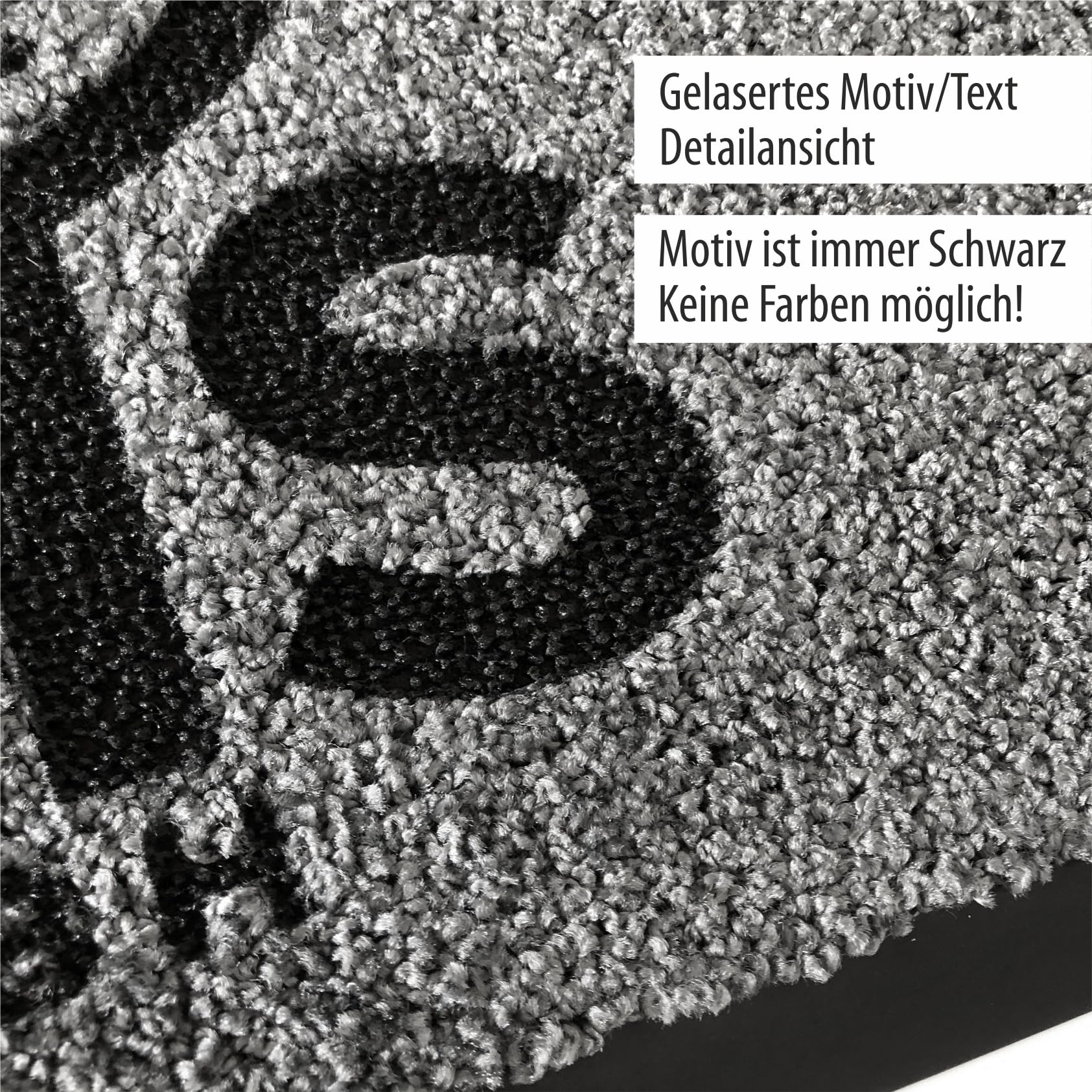 Fußmatte personalisiert 80x60 PVC - rutschfeste Türmatte für Innen und Außen - Schmutzfangmatte aussenbereich mit Wunschtext - Schuhmatte als Türvorleger, Geschenk Einzug (80x60)