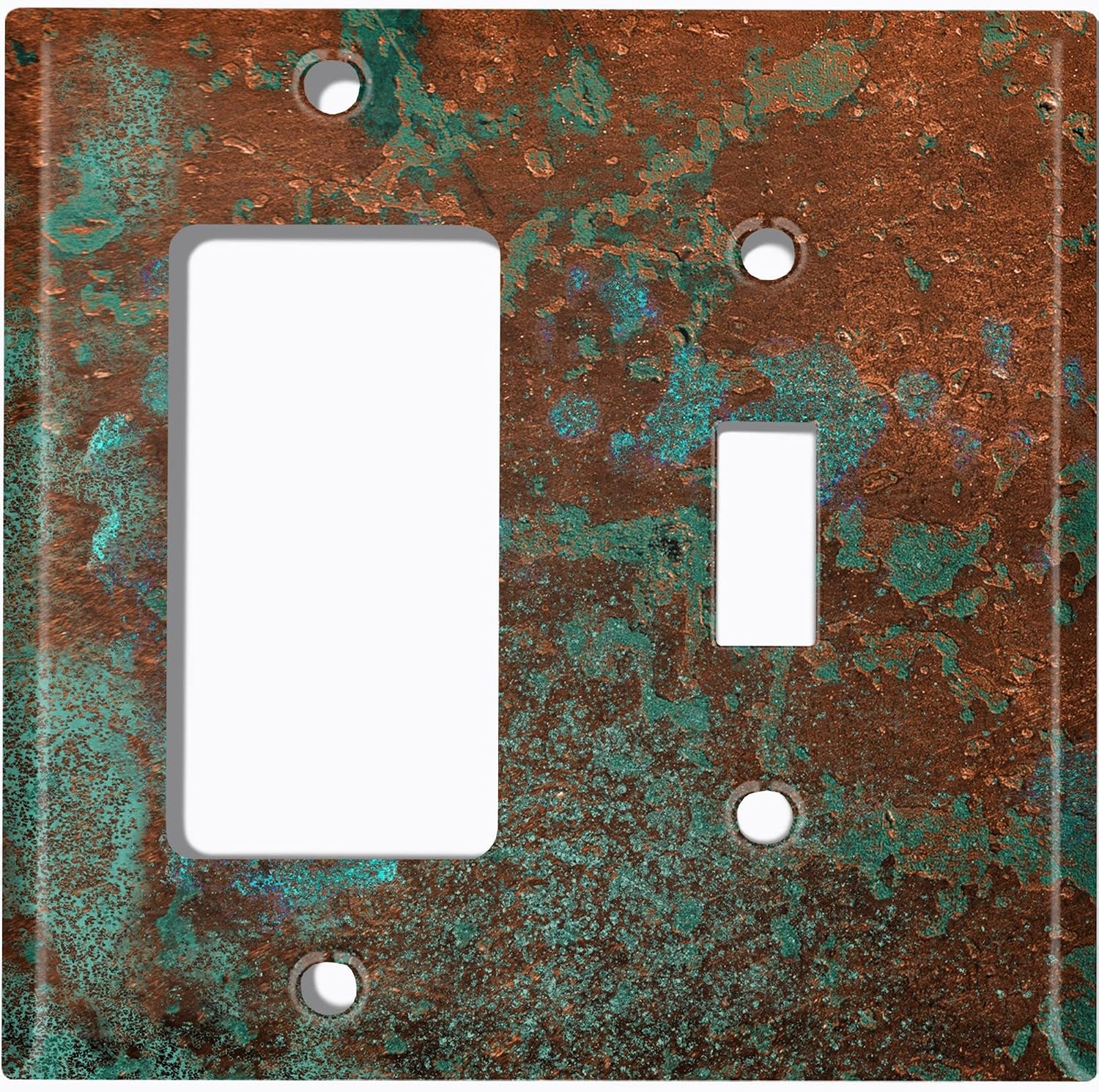 Metal Light Switch Plate Outlet Cover Image of Metal Patina MET020