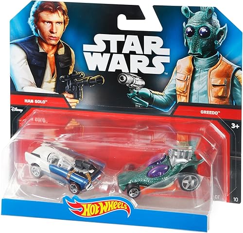 Miniatura 5 de Hot Wheels Boys Star Wars Carácter Car Han Solo & Greedo (paquete de 2)