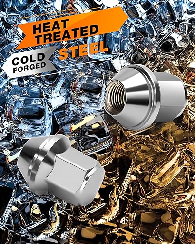 Vista 44 de Dynofit - Tuercas para rueda M14-1.5 de una sola pieza, tuercas OEM de 14x1.5, tuercas de 1.75 pulgadas (45mm) de altura, hexagonales de 7/8 Negro