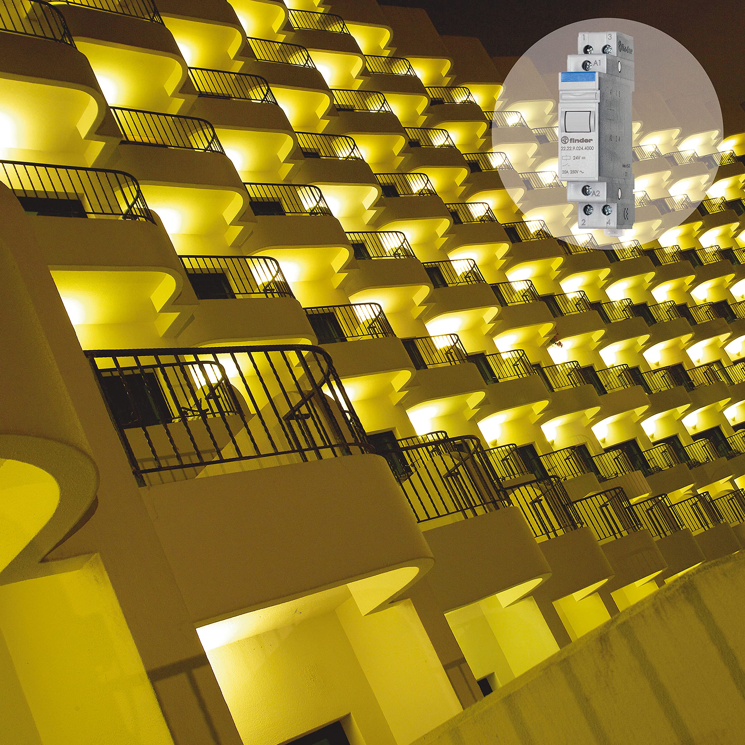 Finder serie 22 - Rele monoestable modular 2 contacto abierto 24vdc tornillo
