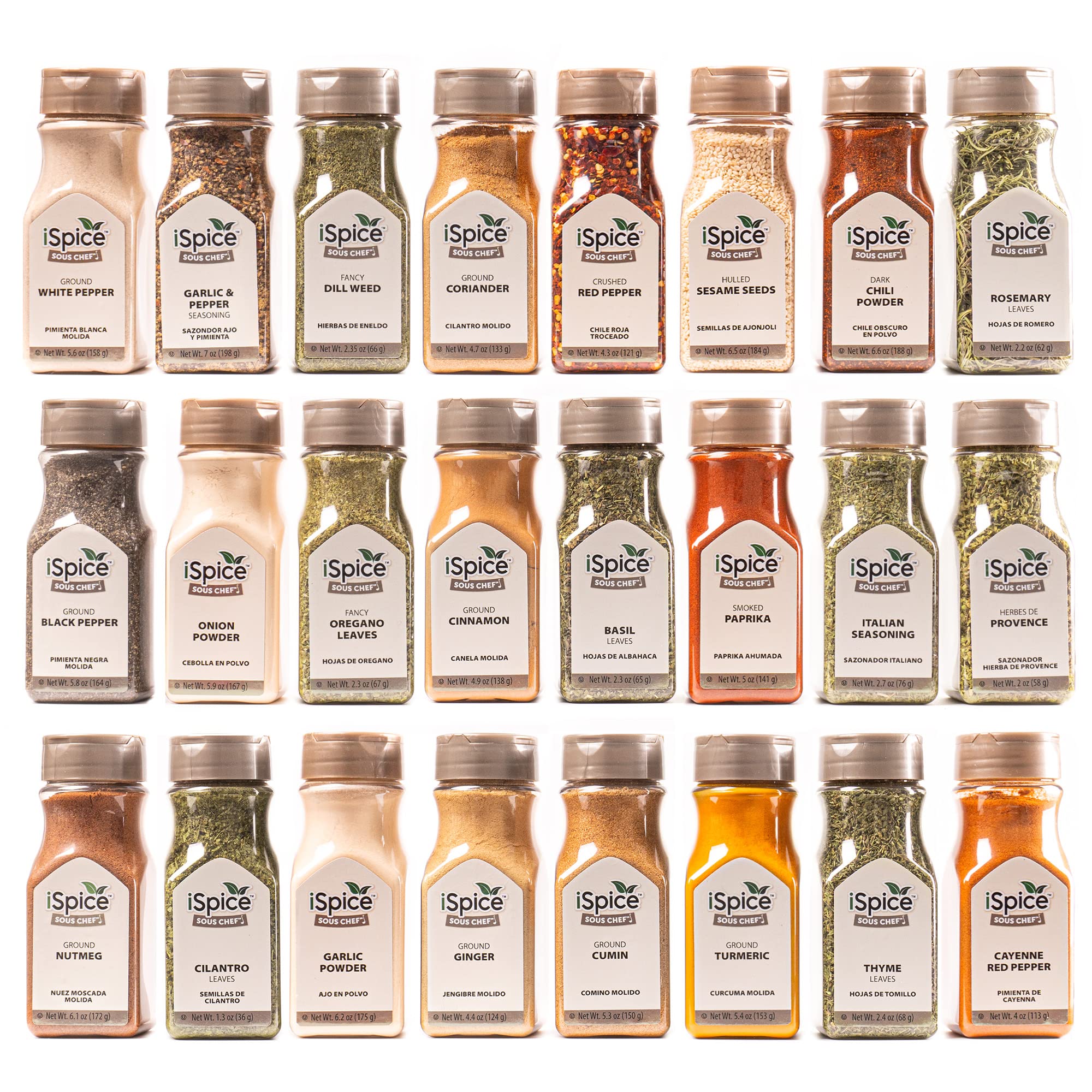 iSpice Spices and Seasonings Sets Starter Kitchen Set for Cooking - Spices Variety Pack Herb, & Seasoning |Gifts Home Basic Spice Set | 24 Pack Starter Spice Gift Set | Fiona