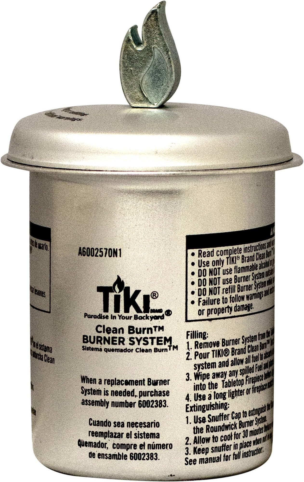 LAMPLIGHT FARMS INC TIKI Brand Burn Firepiece Round Wick Burner Replacement for Small Table Torch