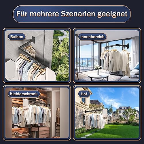 Miniatura 8 de CHAHUANV Toallero montado en la pared, soporte de pared para ropa, barra de toalla de acero inoxidable SUS304, toallero que ahorra espacio,