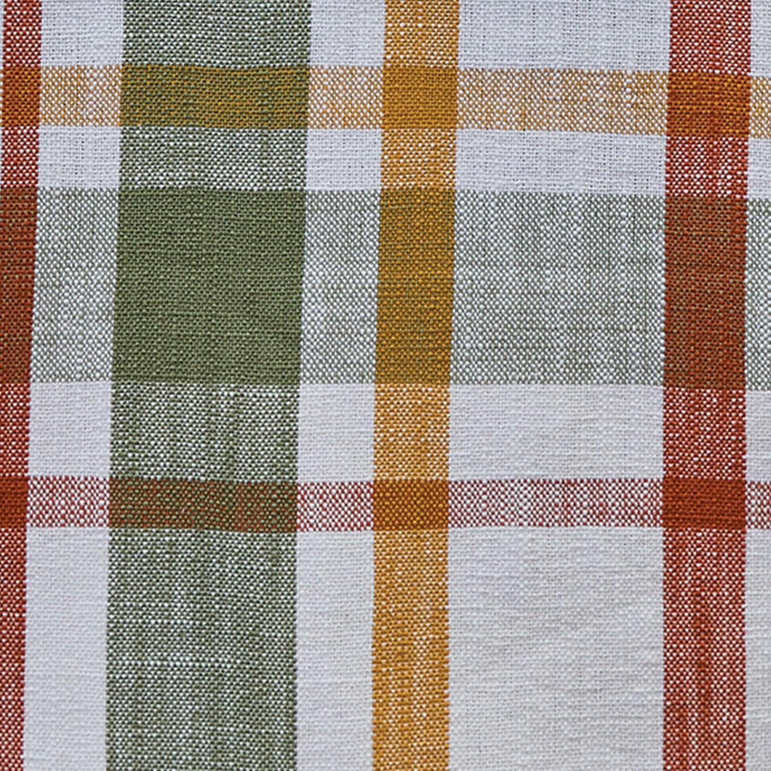 Split P Shades of Fall Table Runner 15" x 72" | Burnt Orange, Honey Yellow & Sage Green Plaid Cotton Farmhouse Accent | Autumn Tabletop Decor for Dining Room, Kitchen, or Thanksgiving Centerpiece