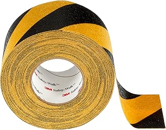 Safety-Walk 3M Safety-Walk Slip-Resistant General Purpose Tapes & Treads 613, Black/Yellow Stripe, 6 in x 60 ft, Roll, 1/Case