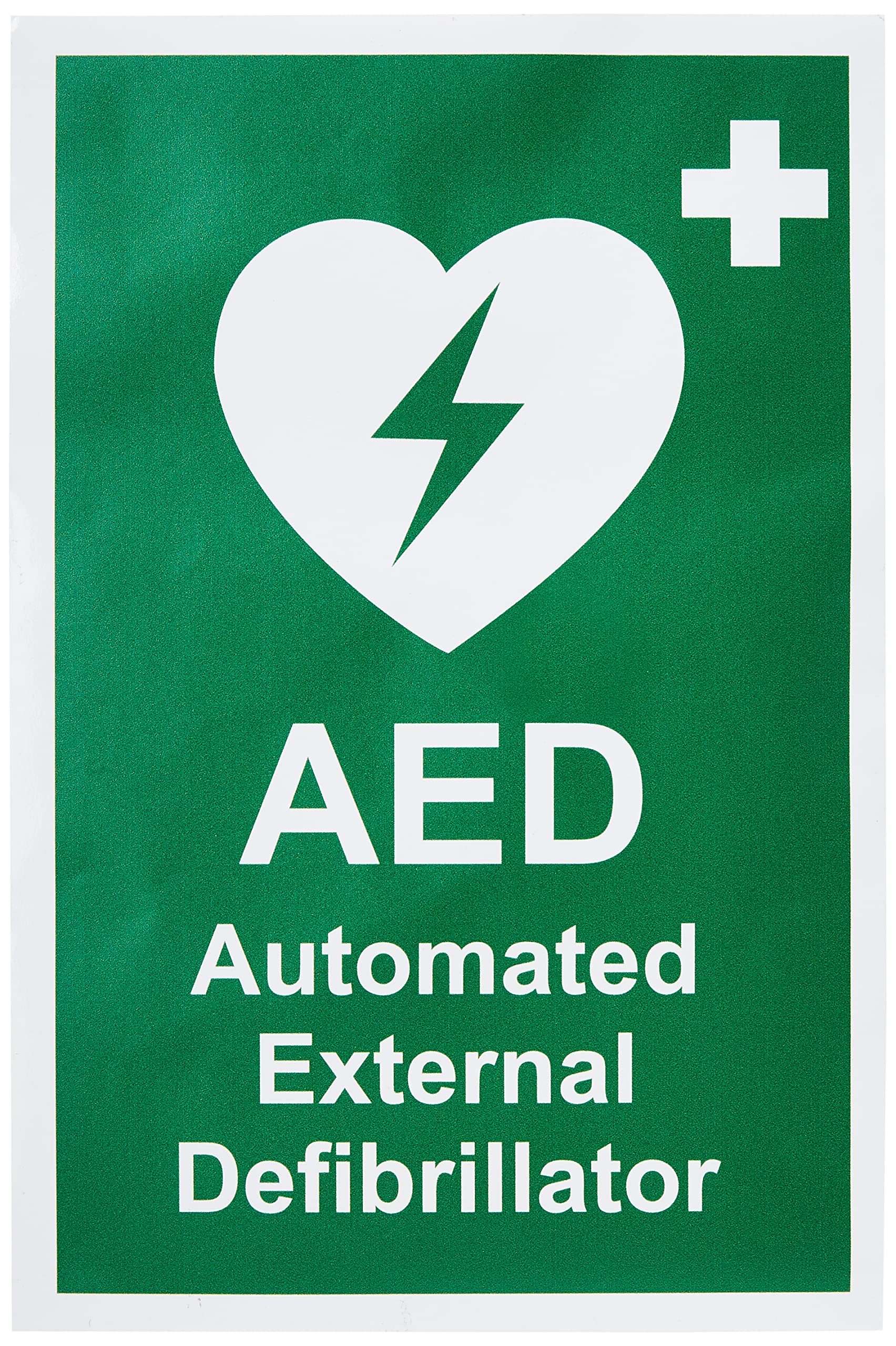 Seco AED Automated External Defibrillator Sign, 200mm x 300mm - Self Adhesive Vinyl