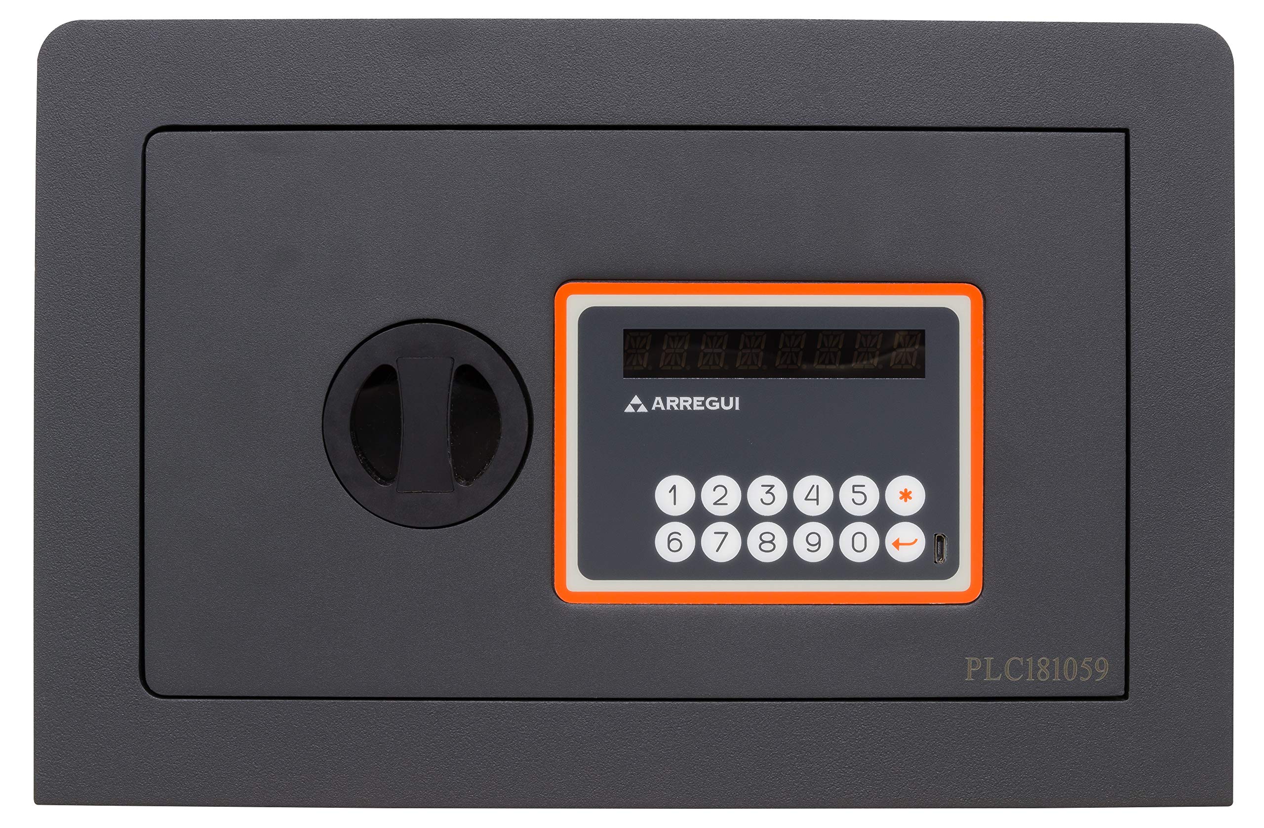 ARREGUI Plus C 181110 Caja fuerte de empotrar 10+3 mm apertura electrónica fondo regulable 21x32x15 a 22 cm 4 a 8 L