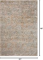 Vista 182 de Loloi Jean Stoffer Katherine Collection KES-02 Ocean/Coral 2'-7'' x 10'-0'', .25" Pile Height, Runner Rug