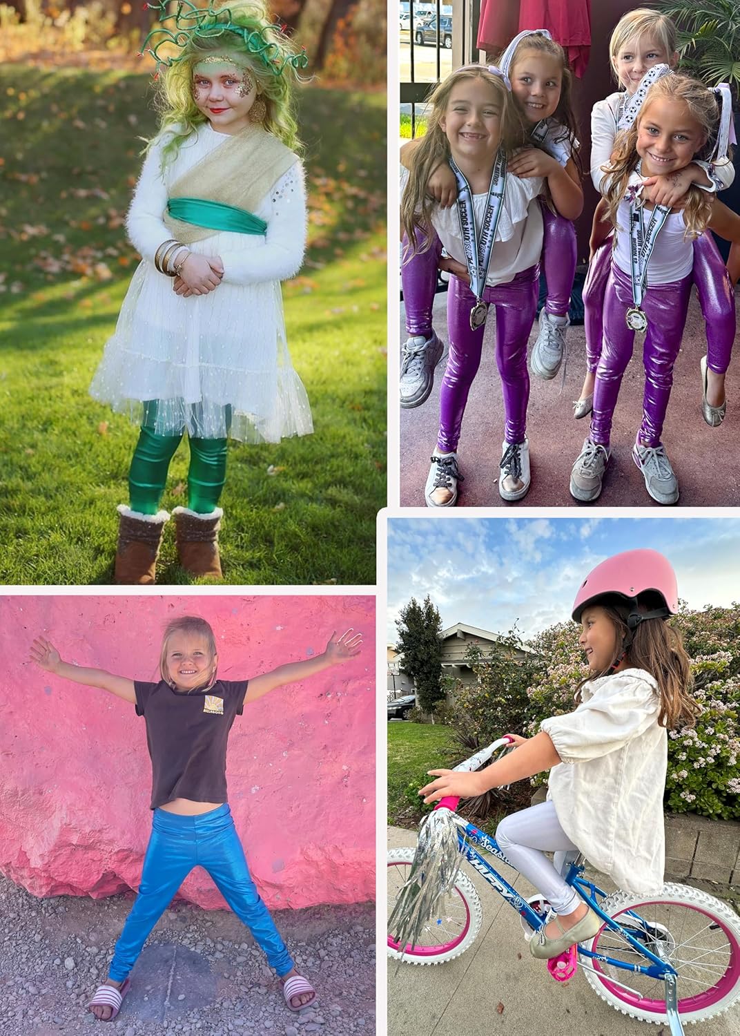 STRETCH IS COMFORT Girl's Metallic Mystique Leggings - Image 6