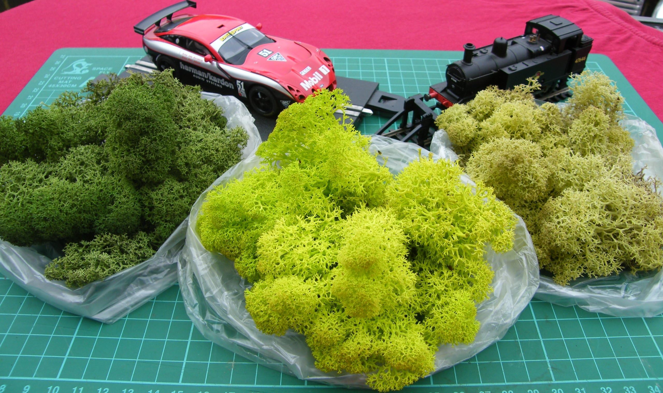 trainmad 3 bags colour model scenery Reindeer Moss Train War Slot