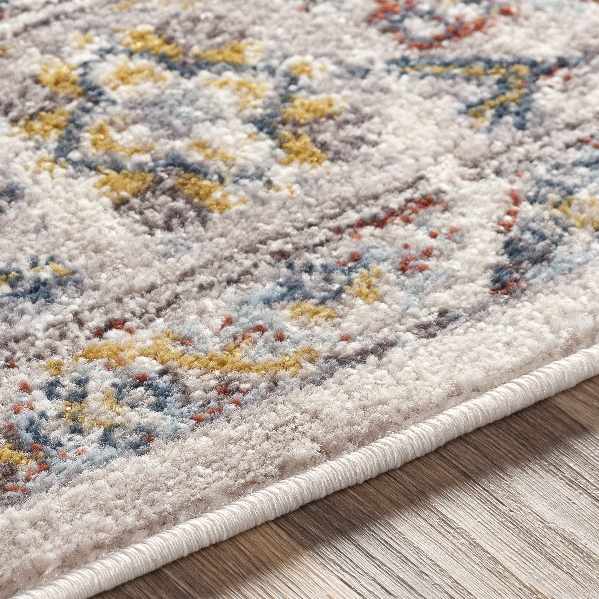 Livabliss Casablanca Vintage groß - Wohnzimmer 160x213 cm, Esszimmer, Schlafzimmer, Orientalischer e Boho Style - Carpet Living Room, Bunter Muster, Taupe und Creme