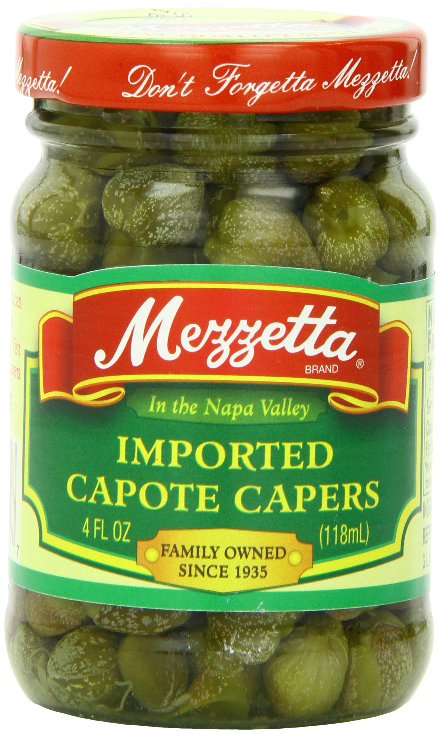Mezzetta Capers, Capote, 4 Ounce (Pack of 12)