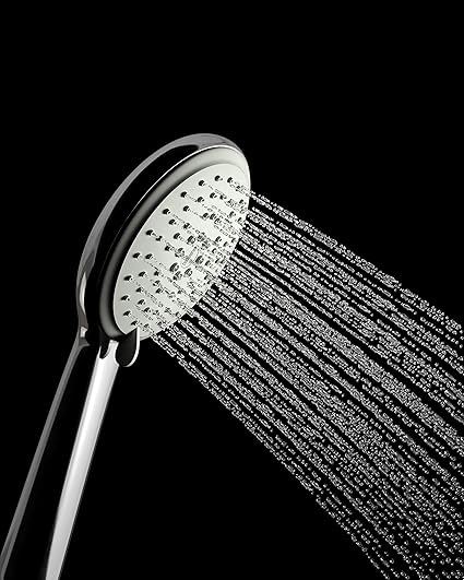 Asian Paints BHTS101 ABS 4.5 Inch Acrylonitrile Butadiene Styrene Telephonic Hand Shower, Silver, Chrome, Polished Finish | 3 Years Warranty