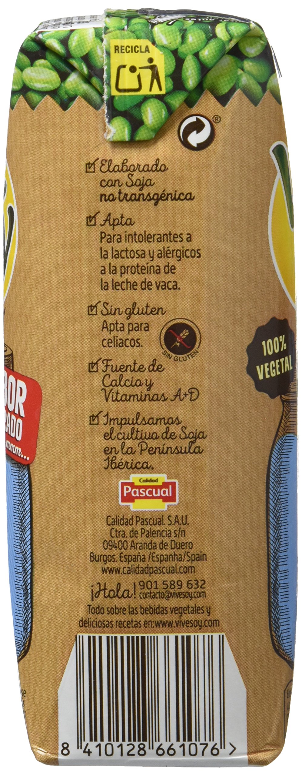 Vivesoy Bebida de Soja - Paquete de 3 x 250 ml - Total: 750 ml - [Pack de 7]
