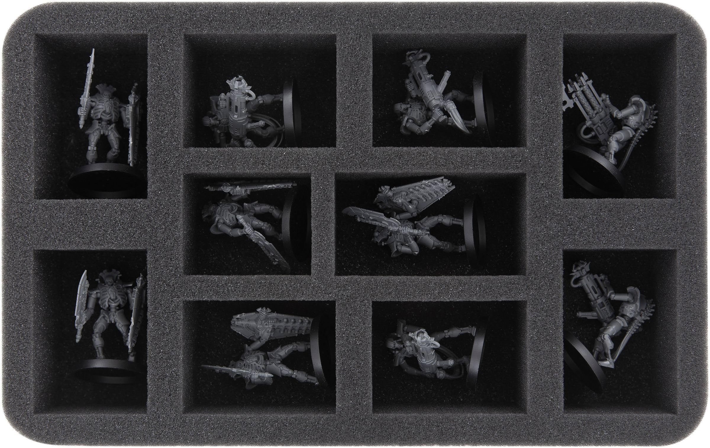 Feldherr Vassoio In Schiuma Per Miniature Space Marines – 24 Scomparti Per Basi Da 40mm, Protezione Per Warhammer 40k, Made In Germany - 2