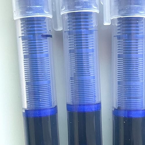 Miniatura 9 de sencoo Paquete de 10 bolígrafos de punta extra fina azul bolígrafo de tinta líquida bola rodante tinta de secado rápido para hogar oficina escuela