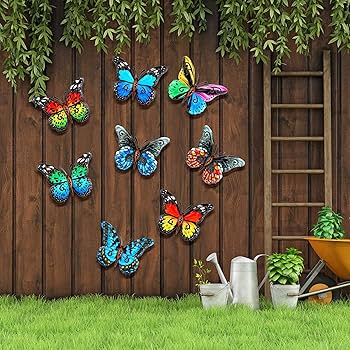BUTTERFLY - acada92264⑤ Metal Butterfly Wall Decor - 9.6