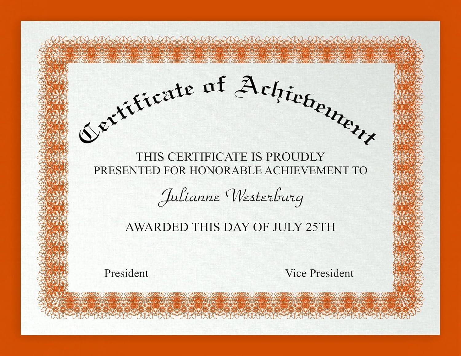 50 Dark Orange Cover/Card Paper Sheets - 8.5 X 11 Inches Standard Letter|Flyer Size - 65# (65 lb/pound) Light Weight Cardstock - Quality Printable Smooth Paper Surface