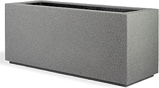 PolyStone Milan Tall Rectangular Outdoor Planter, 46
