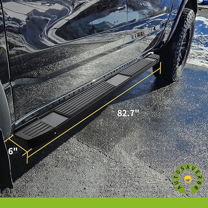 Estribos AUTOSAVER88 6 pulgadas para Ram 1500 Crew Cab 2019-2026 Negro miniatura 7