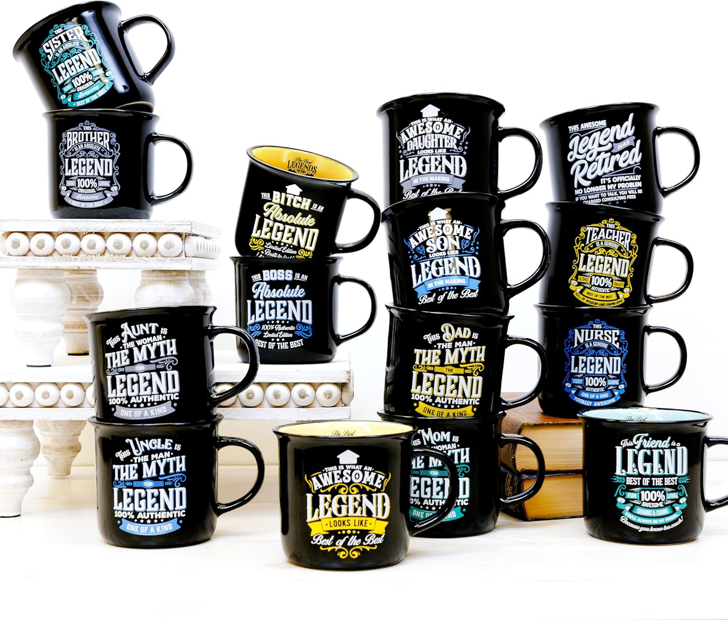 Pavilion Gift Company - Awesome Legend Has Retired - Ceramic 13-ounce Campfire Mug, Double Sided Coffee Cup, Retirement Mug, Best Retirement Gifts, 1 Count - Pack of 1, 3.75 x 5 x 3.5-Inches - Image 8