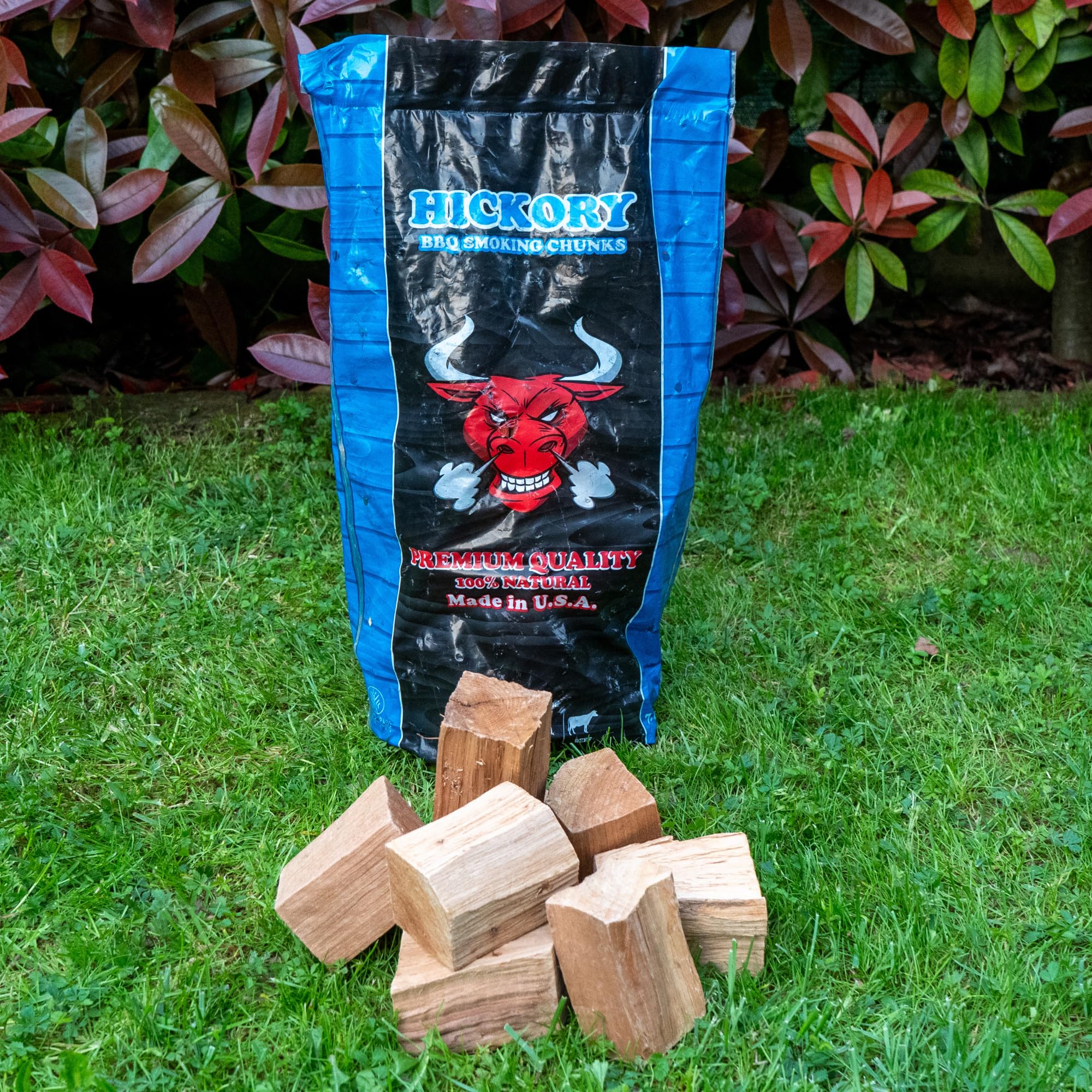 TORO - Chunks Hickory para ahumadores y barbacoas, esencia de nuez americana, ideal para carne de res, cerdo, pollo y pescado, cocción larga, ahumado decidido, 7,07 litros
