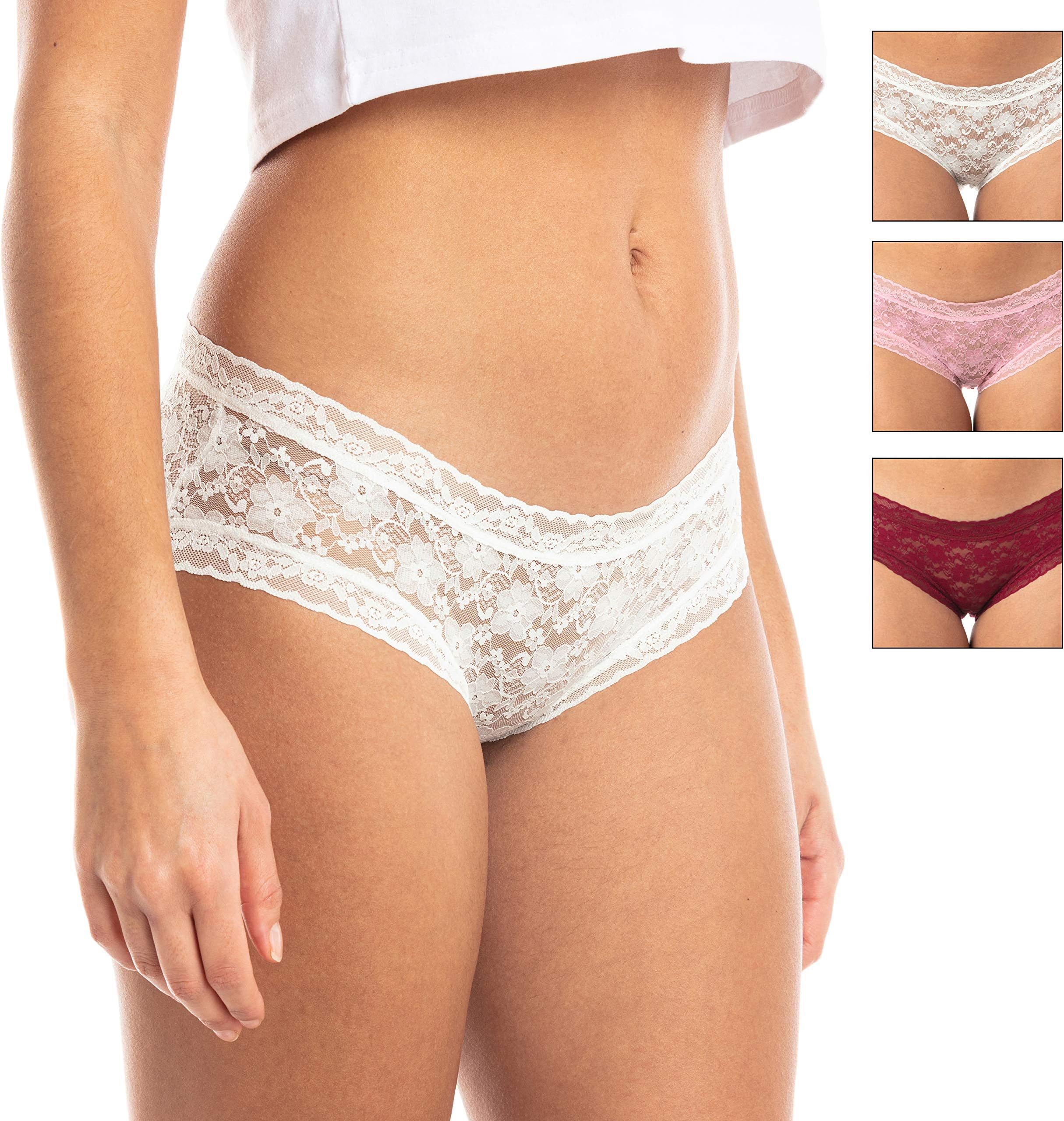 SatiniLace Underwear Bikini Seamless Panty Knickers