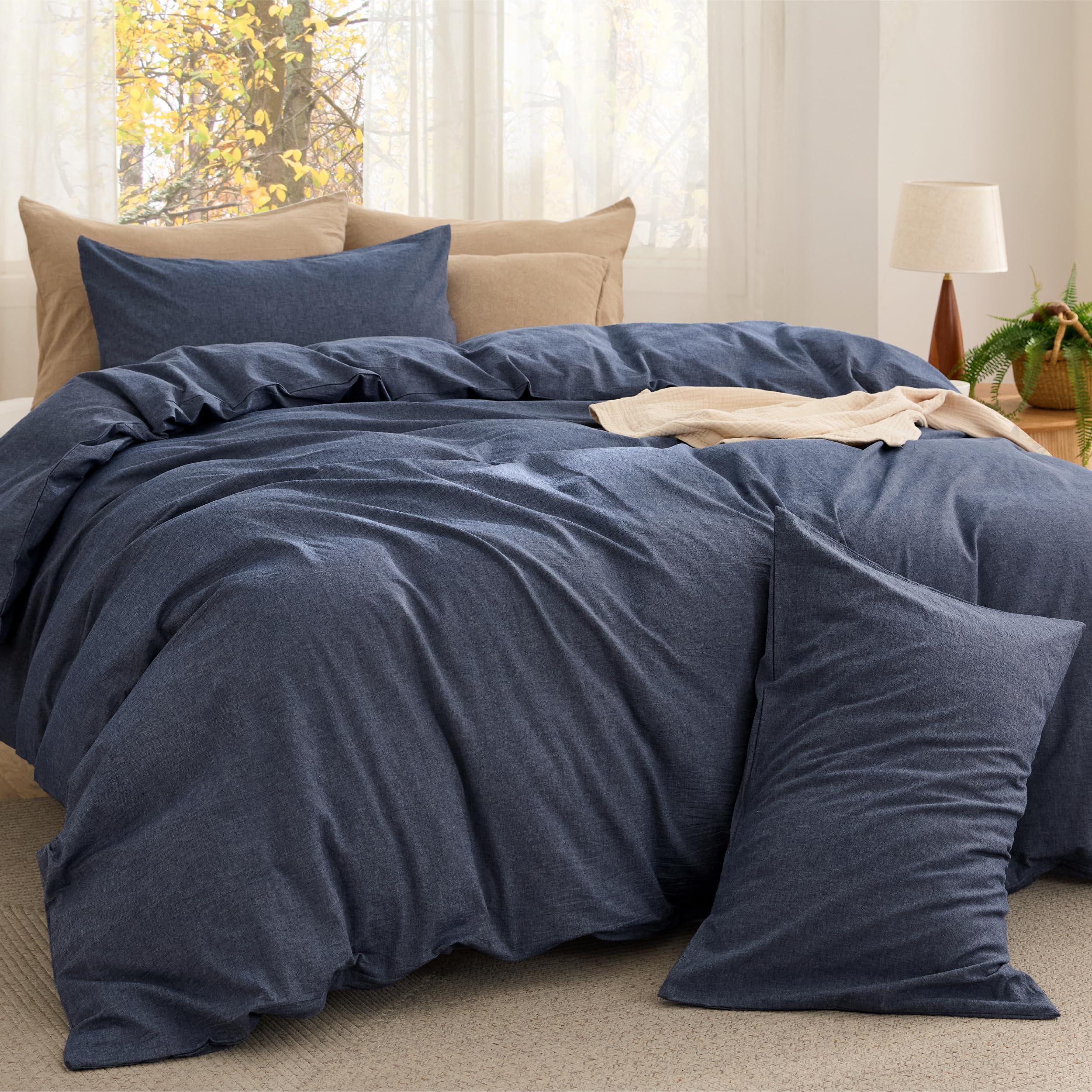Bedsure Denim Blue Full Comforter Set