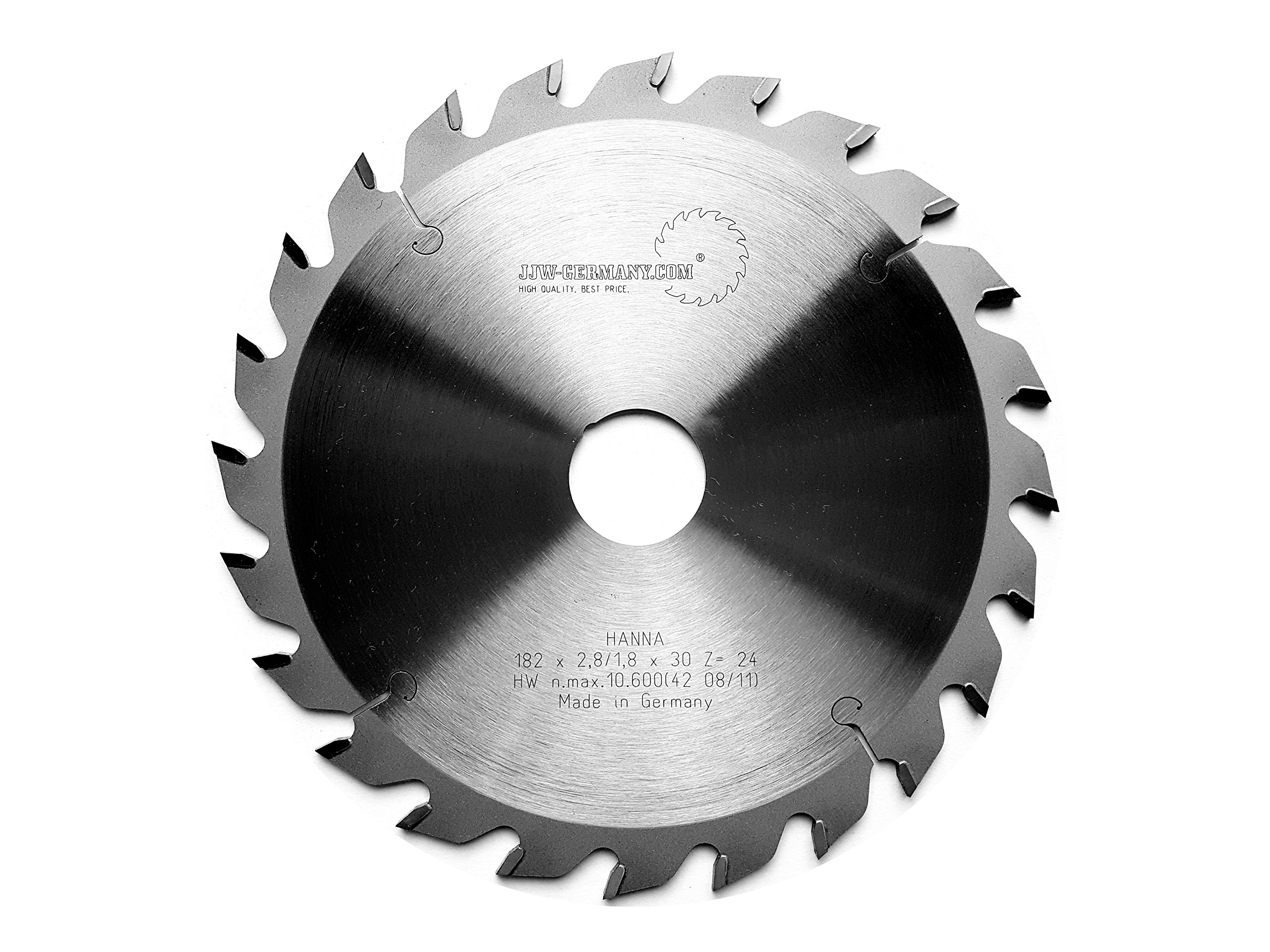 Lame de scie circulaire en carbure jjw Hanna 182 x 30 mm Z=24 avec une denture alternée robuste