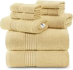 Utopia Towels 8 Ensemble de serviettes de qualité supérieure, 2 Bain, 2 Main, et 4 Vaisselle,100% Cotton Spun anneau, Super doux et très absorbant, Gris