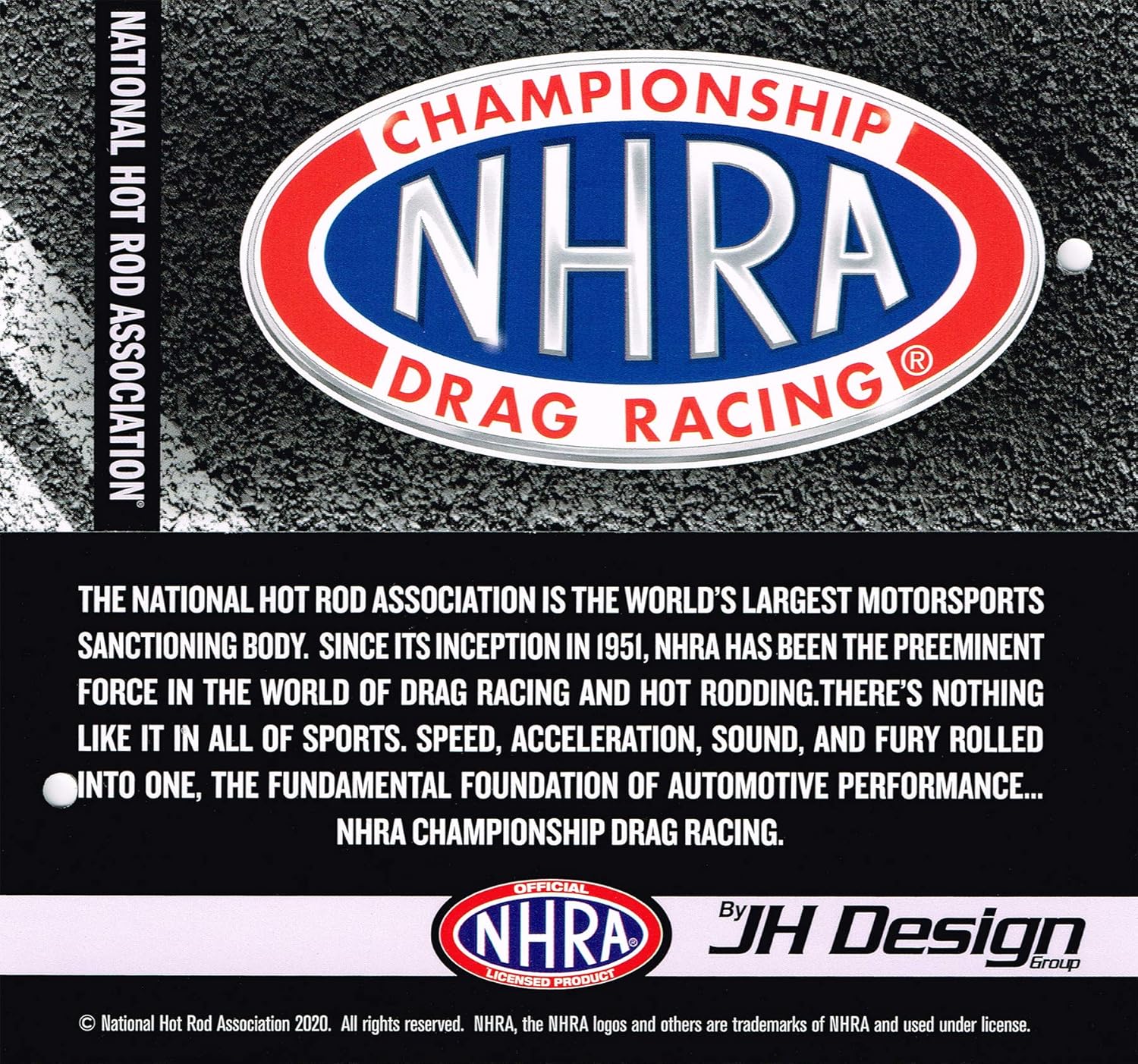 JH DESIGN GROUP Men's NHRA Game Face Racer Pullover Hoodie Sweatshirt