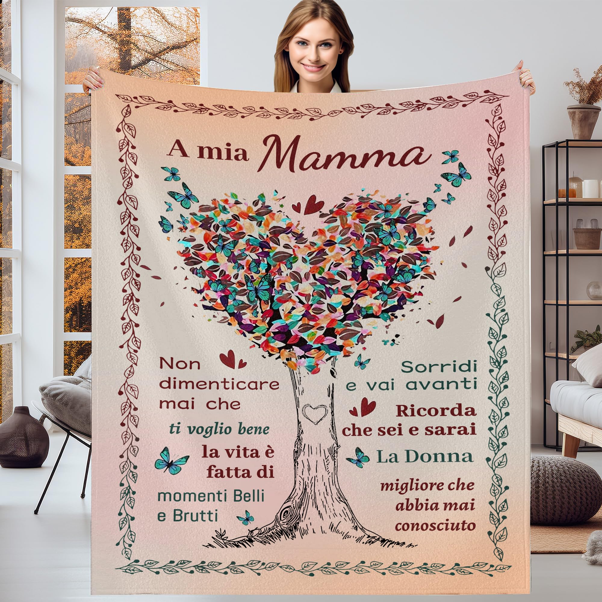 Coperta Per Mamma In Flanella - 130x150 Cm, Regalo Perfetto Per Festa Della Mamma - Foto 4