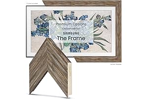 Frame My TV Deco TV Frames - Distressed Barnwood Smart Frame Compatible...