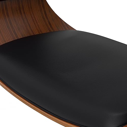 Miniatura 178 de SIMPLIHOME Lowell Taburete de bar giratorio ajustable, silla tapizada de metal de 33 pulgadas de altura del asiento en tela de aspecto de lino gris