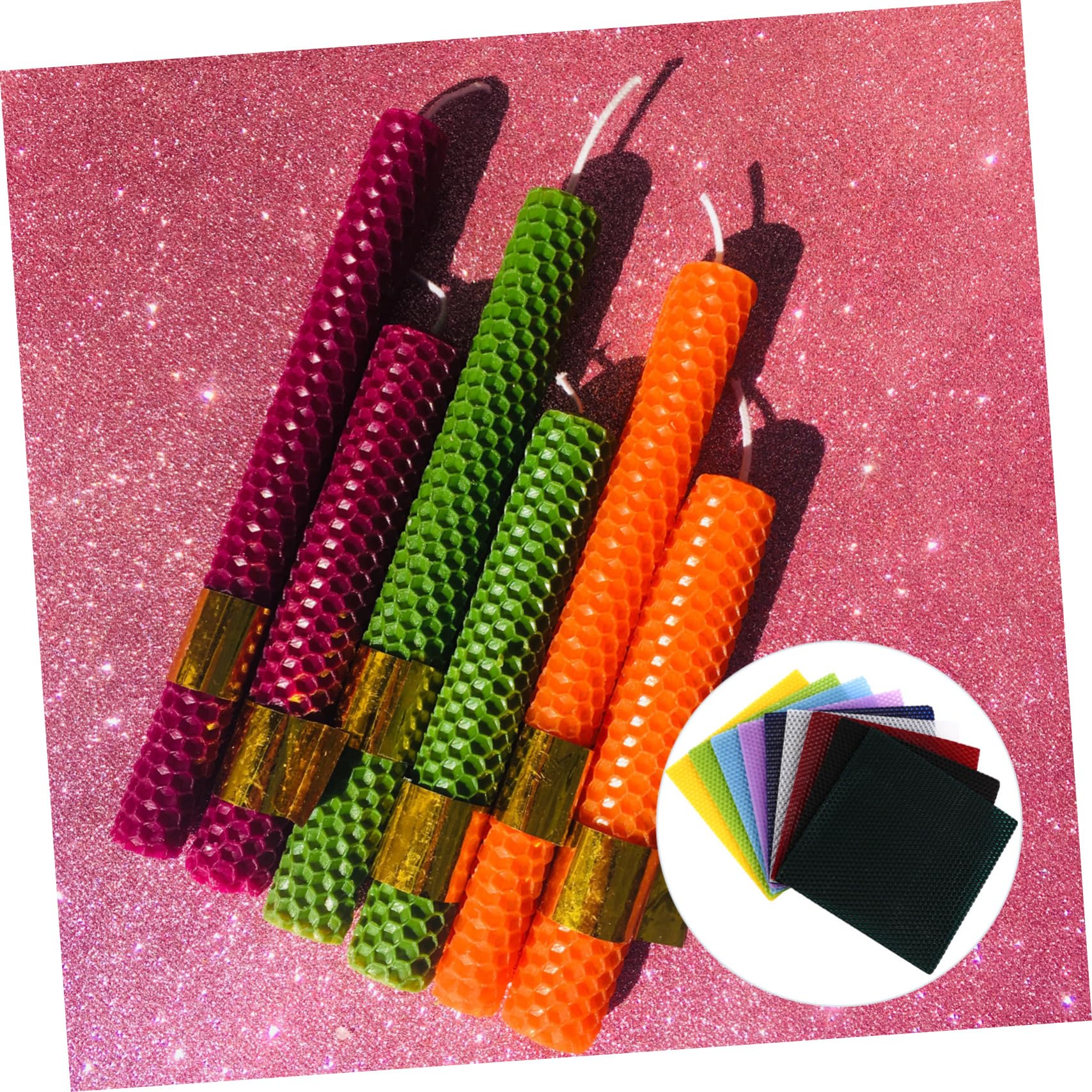 BELLIFFY Fogli di Cera d Api 9 Pezzi per Creazione Candele Artigianali | Beewax, per Regali e Progetti Creativi per Ragazzo Ragazza, Kit Compatto per Uso Familiare Colore Casuale