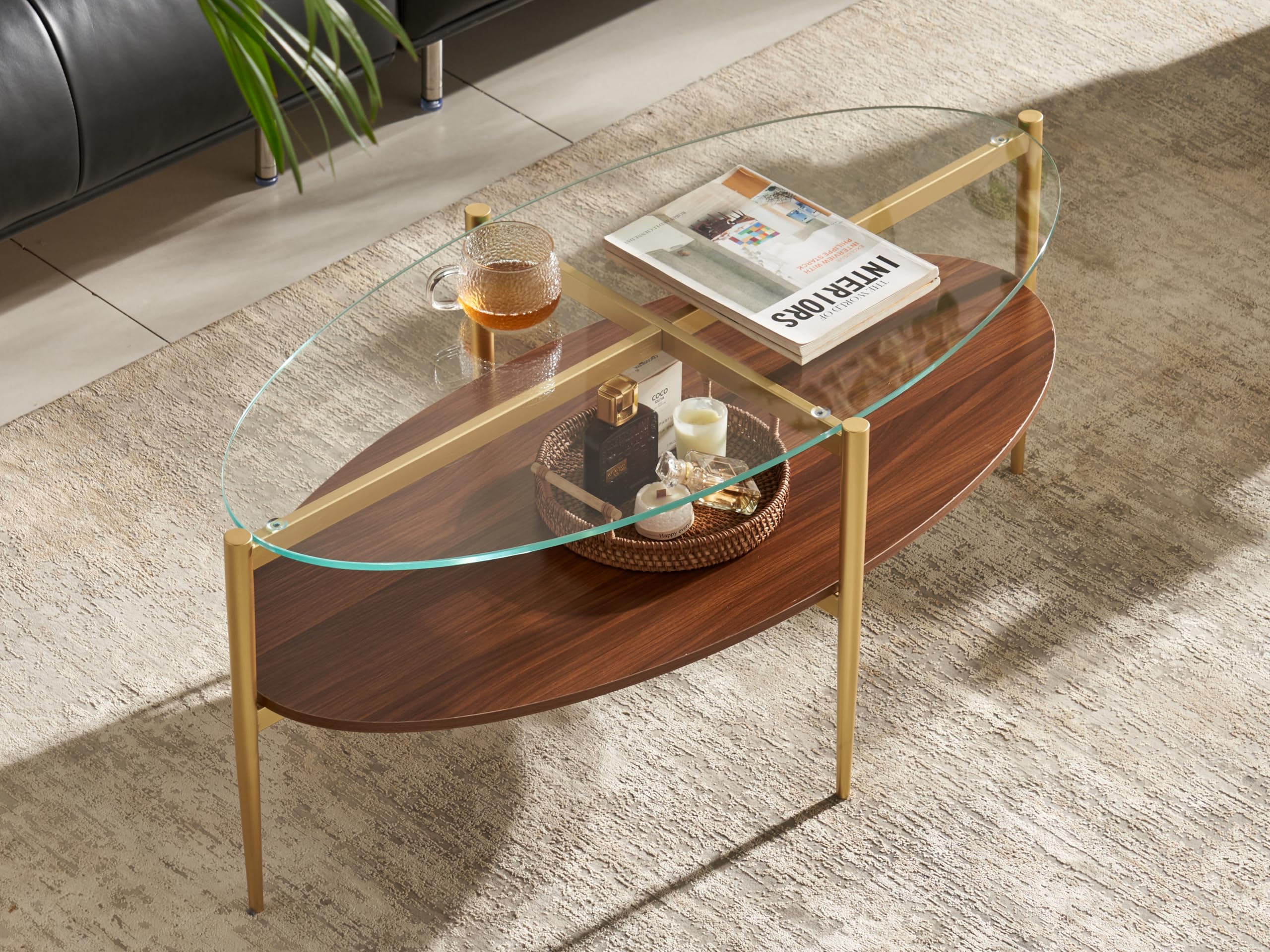 Photo 1 of Shrine Oval Coffee Table - 47" D x 21" W x 17" H