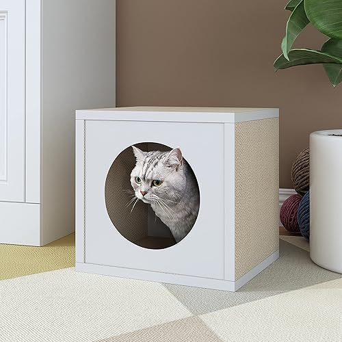 Miniatura 3 de Way Basics Rascador de cubo de casa para gatos (montaje sin herramientas)