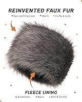 Vista 41 de Futrzane Sombrero clásico cosaco - Sombreros de piel sintética para mujer - Sombrero ruso peludo cálido negro (Black Classic)