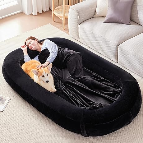 Deluxe Human Dog Comfy Floor Bed