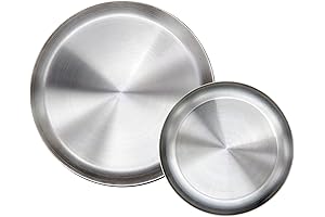 Matte Polished Stainless Steel 6.7" Tin Plates