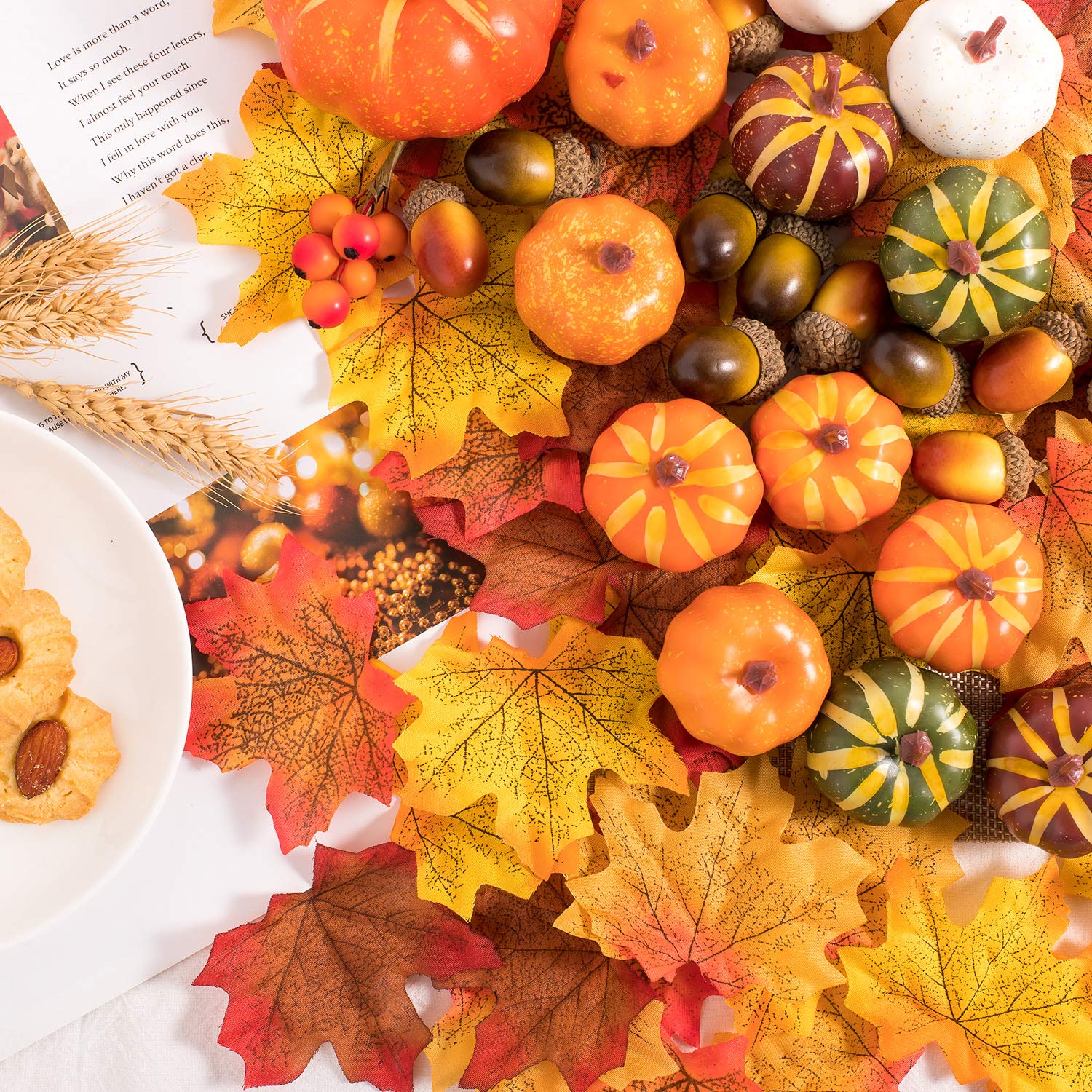 Centre De Table Automne Huwena 12 Pcs Thanksgiving Wooden Table Signs ...