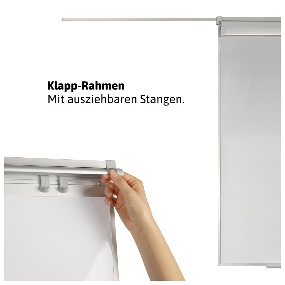 Magnetisches Flipchart Whiteboard - höhenverstellbar - 2in1 Whiteboard & Präsentationstafel