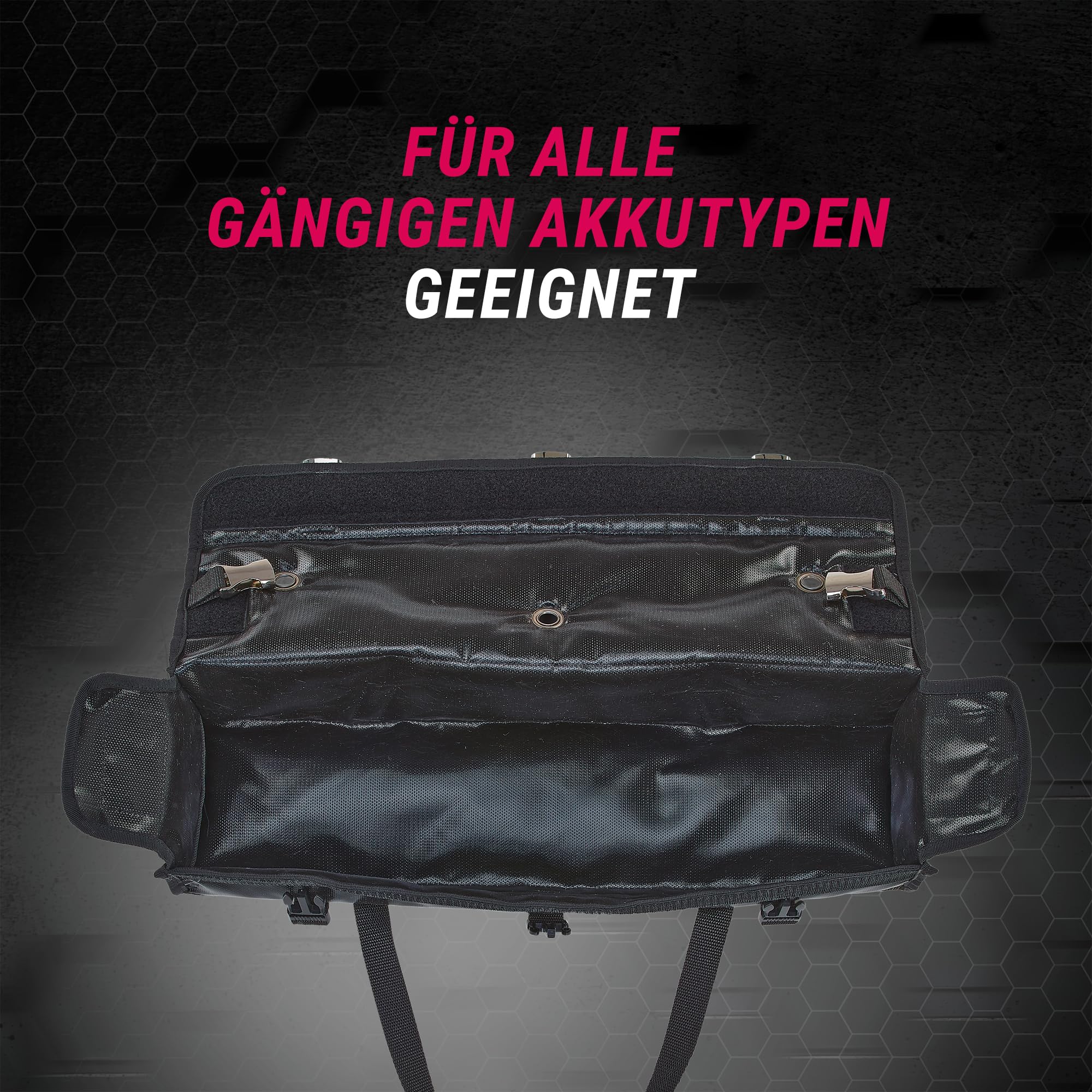 Prophete E-Bike Akku-Tasche L, Hochwertig, Aufprallschutz, Zum Lagern, Laden & Transportieren, Aufbewahrungs- und Ladetasche für E-Bike-Akkus