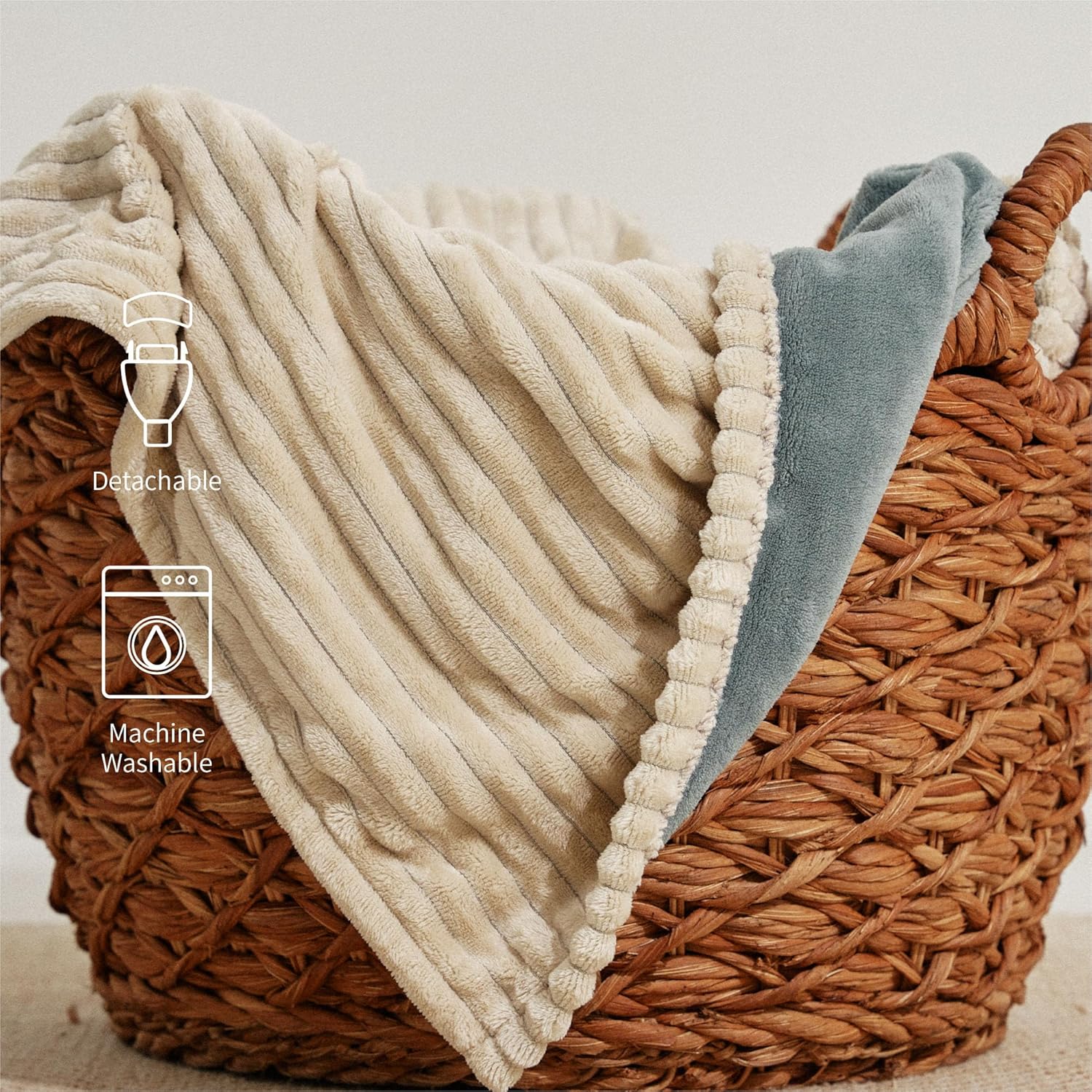 Heated Blanket Full Size 72"x84",ETL Certification- 6 Heating Levels Electric Blanket&1-10 Hour Auto Off,Heating Blanket with Dual Controller(Beige) - Image 4