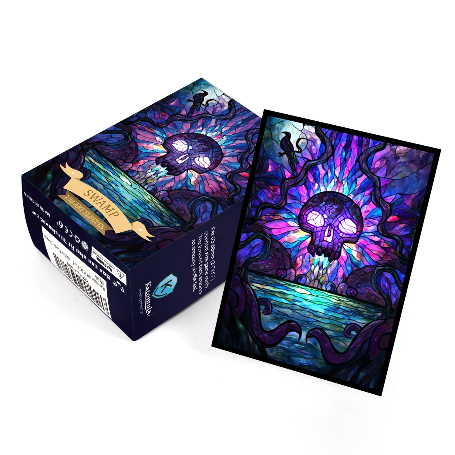 Amazon.com: Katomula 100 MTG Card Sleeves with 100 Inner Sleeves, Textured  Back Art Sleeve, Fit Standard Size Cards