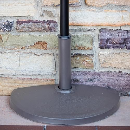 Miniatura 2 de Base de resina semicircular para paraguas, color marrón, 20 libras