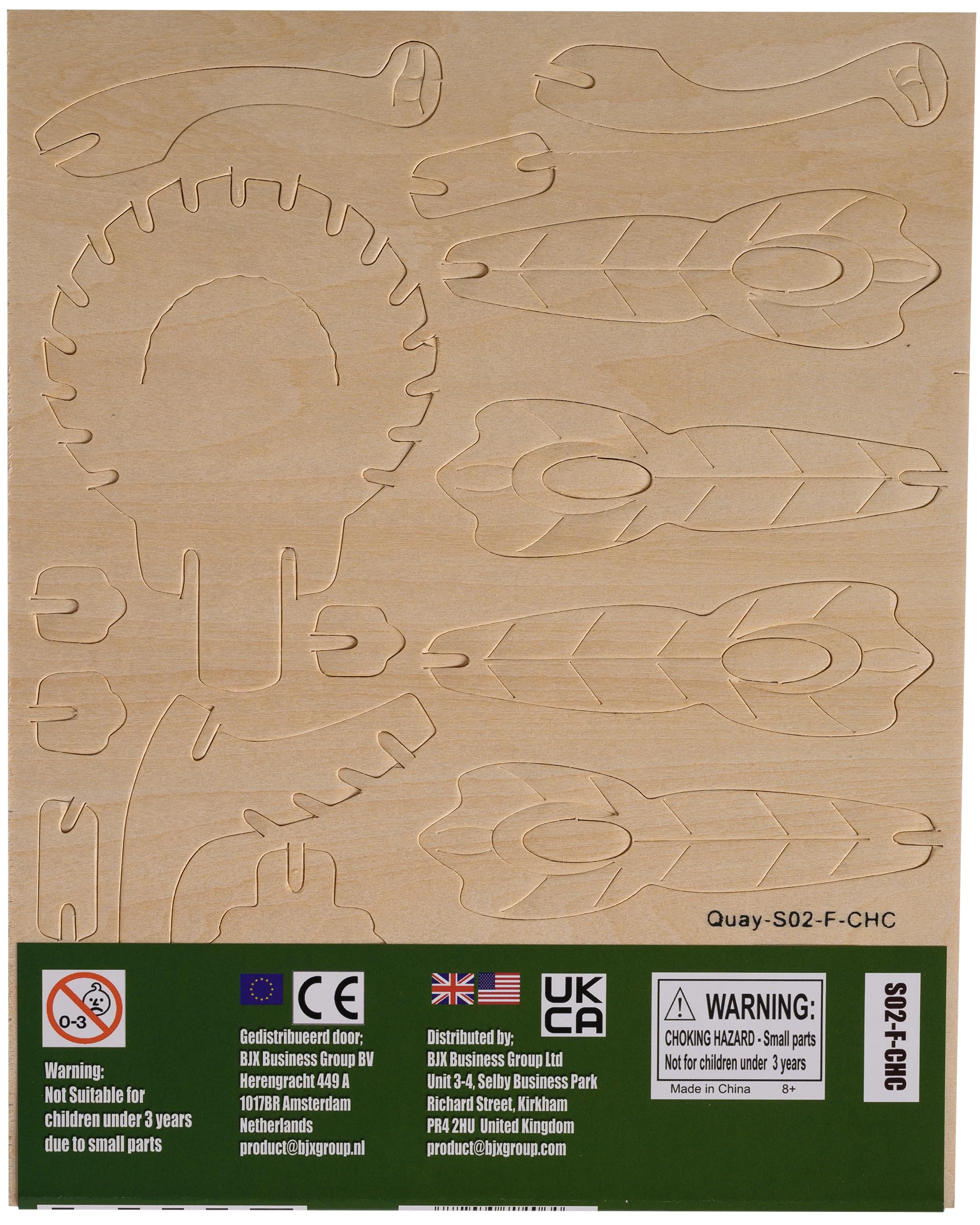 Quay Pavone Kit Costruzione In Legno FSC - Modello 3D Da Montare 25x11x25 Cm - 4