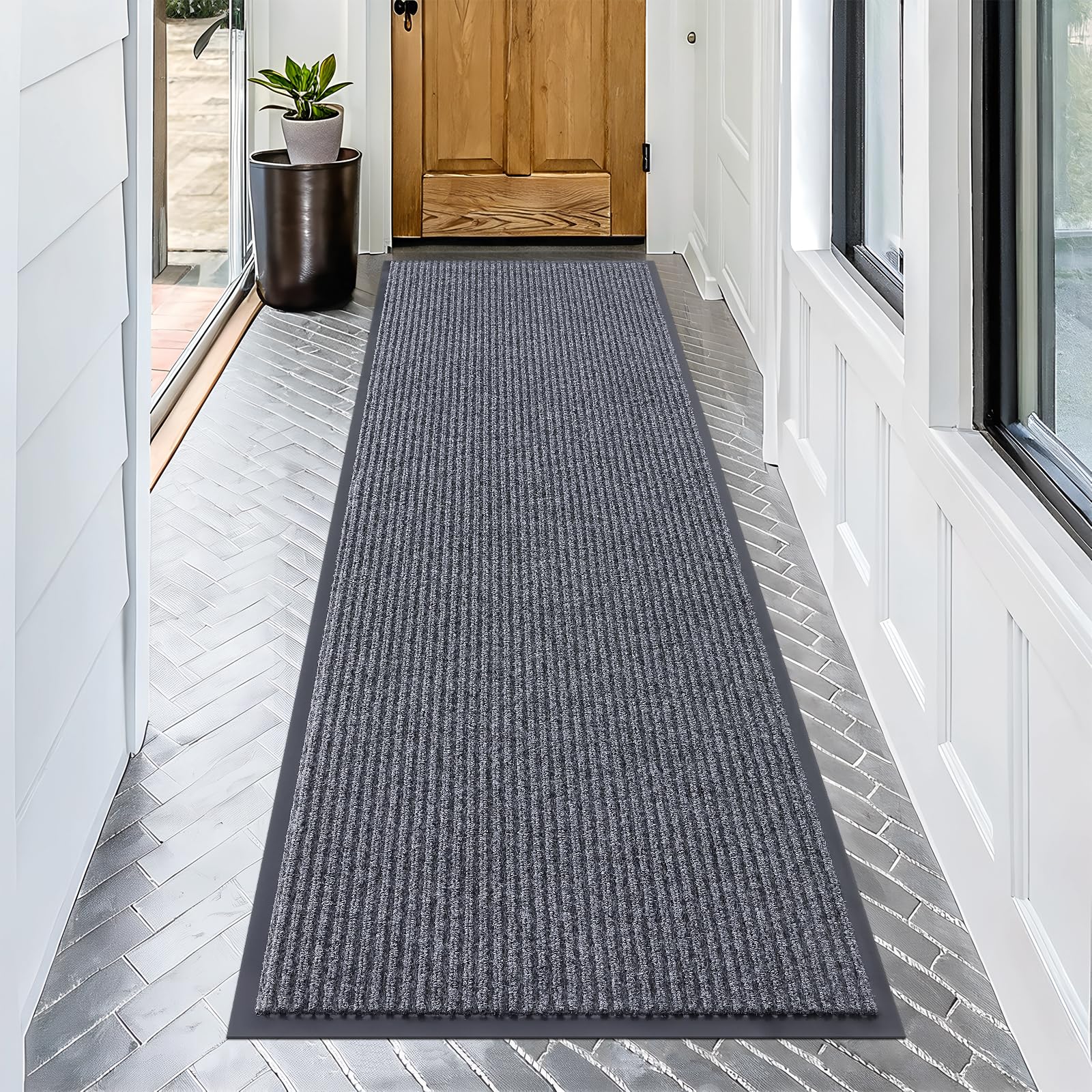 OLANLY Front Door Mat Indoor Outdoor Entrance, Waterproof Heavy Duty Doormat, Fade Resistant, Low Profile, Easy Clean Patio Porch Welcome Floor Mats for Entry, 29.5x17, Beige — view 111