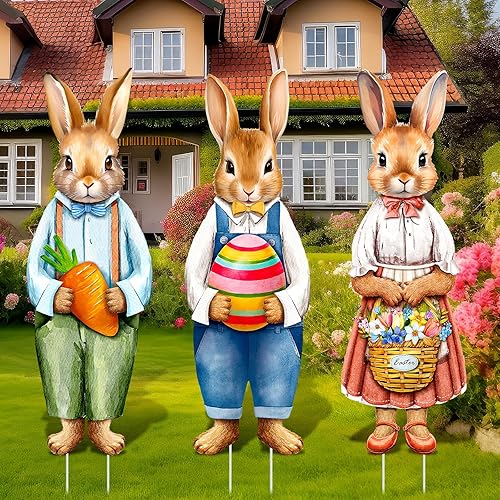 Miniatura 9 de Umigy 3 piezas de decoración de patio de Acción de Gracias lindo gnomo de otoño con estacas de 32 x 10 pulgadas, gnomo de otoño para decoración